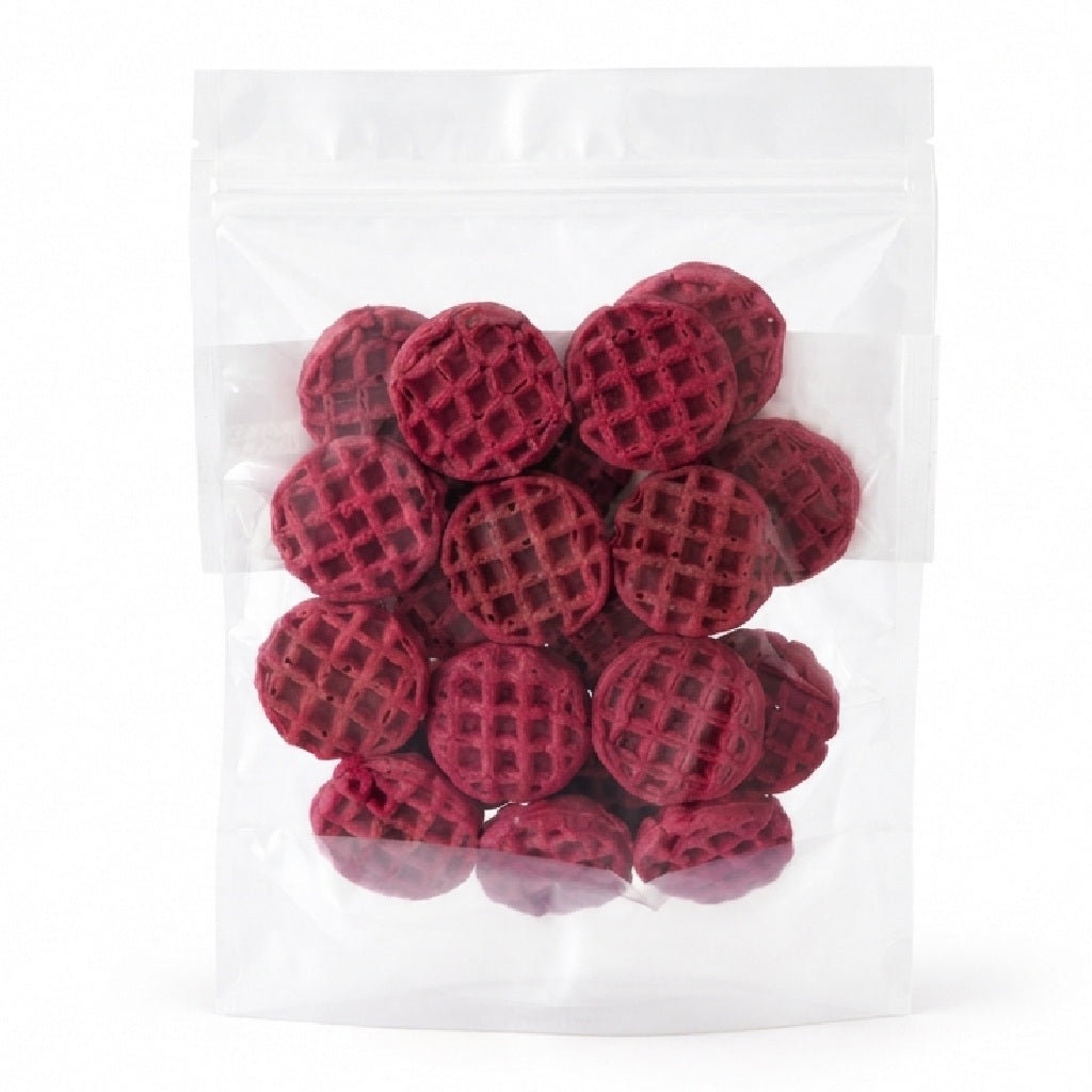 Mini waffles de betabel